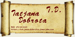 Tatjana Dobrota vizit kartica